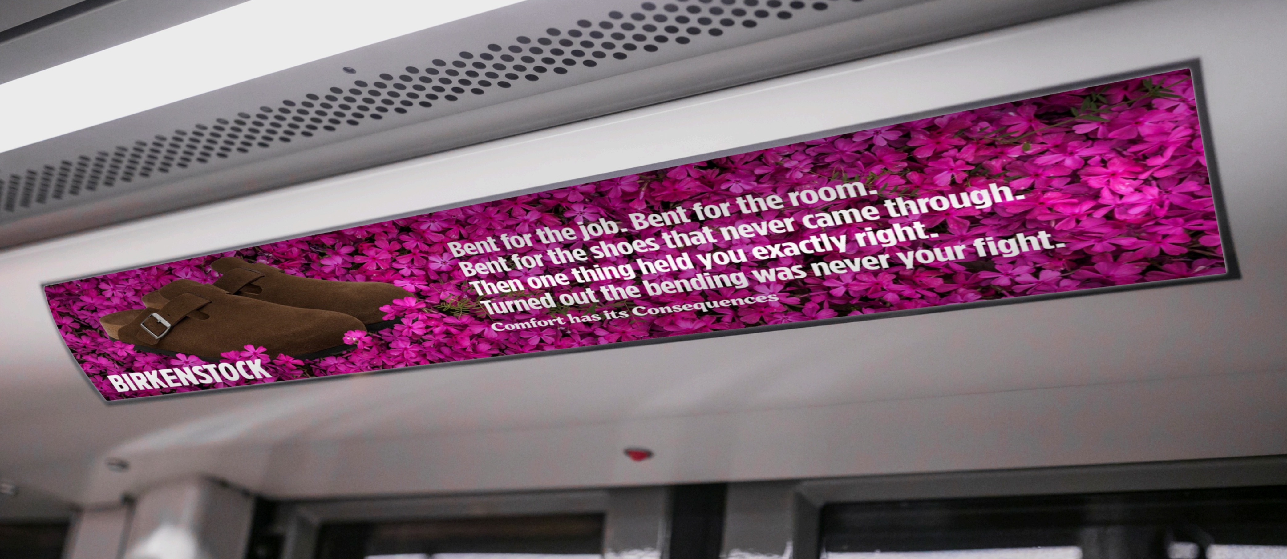 Bent for the job. Bent for the room.