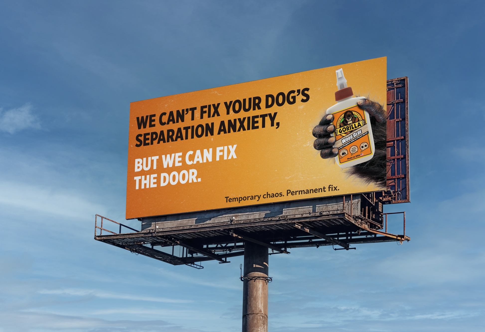 We can't fix your dog's separation anxiety, but we can fix the door.