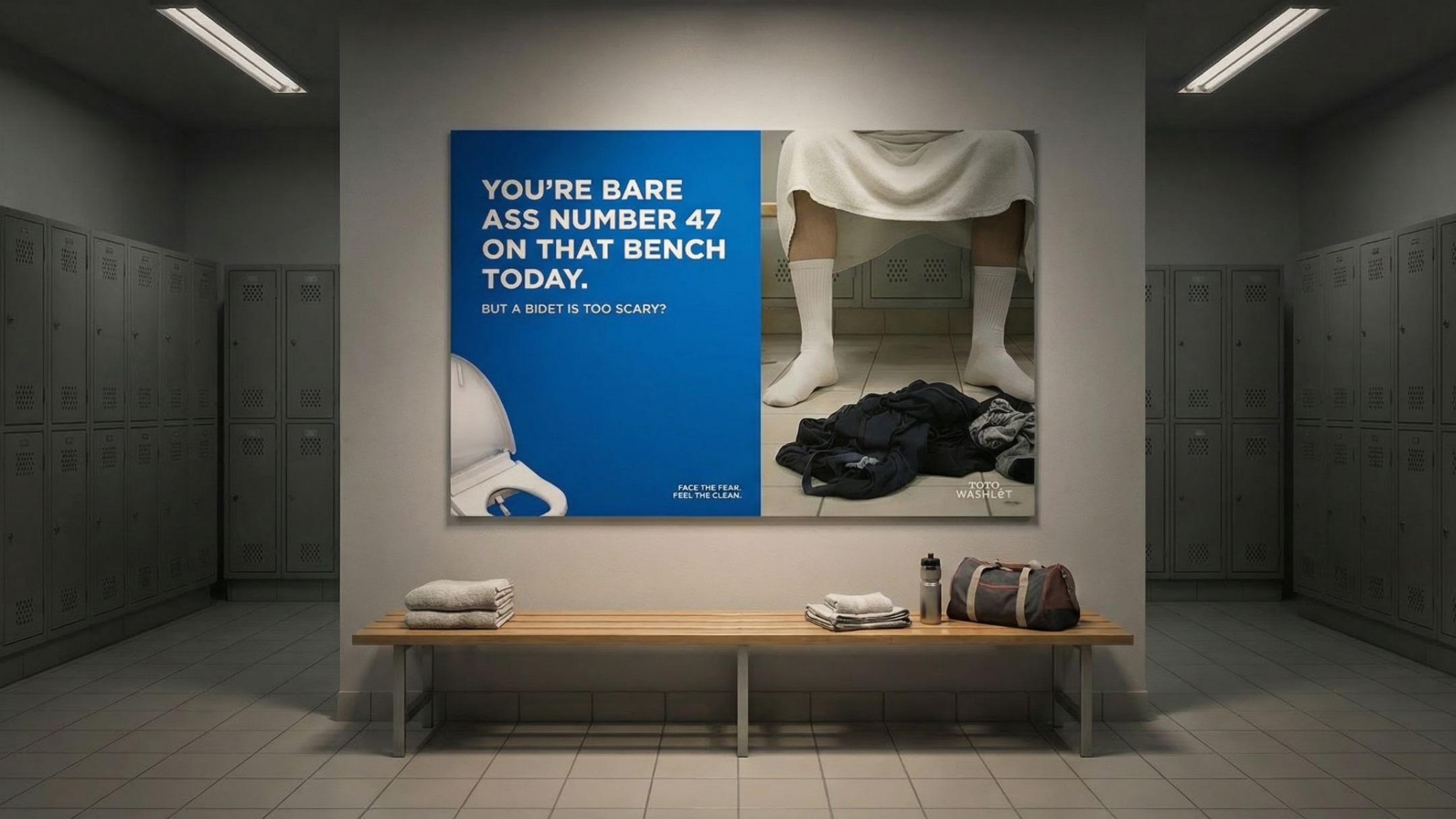 You're bare ass number 47 on that bench today.